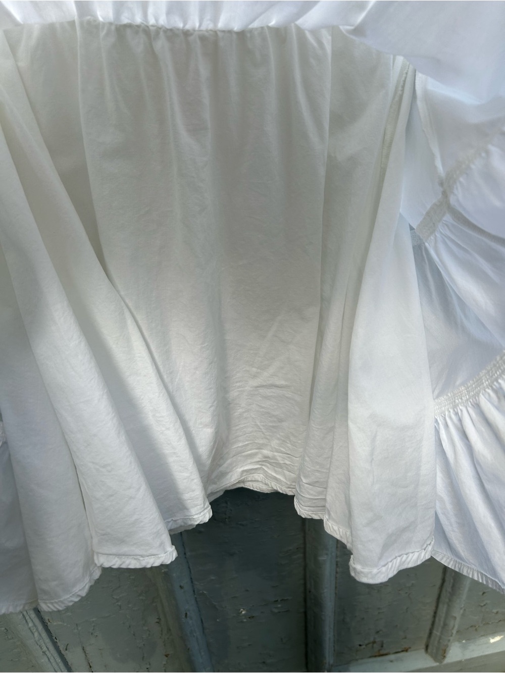 Sunday Best Martine Poplin Short-sleeve Dress, White, Size Medium - Picture 11 of 13